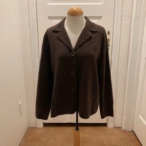 Talbots women’s brown sweater jacket